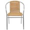Emma and Oliver Commercial Aluminum/Rattan Restaurant Dining Stack Chair